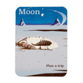 Moon - Vintages Reiseplakat Sci-fi Magnet (Vertikal)