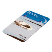 Moon - Vintages Reiseplakat Sci-fi Magnet (Linke Seite)