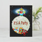 Moon Walk BIRTHDAY PARTY CUSTOM Einladung (Stehend Vorderseite)