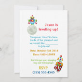 Moon Walk BIRTHDAY PARTY CUSTOM Einladung (Rückseite)