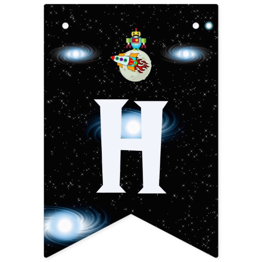 Moon Walk HAPPY BIRTHDAY Wimpelkette (Zweite Fahne)