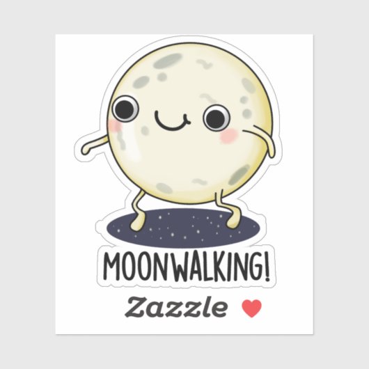 Moon Walking Funny Dance Pub Aufkleber (Blatt)