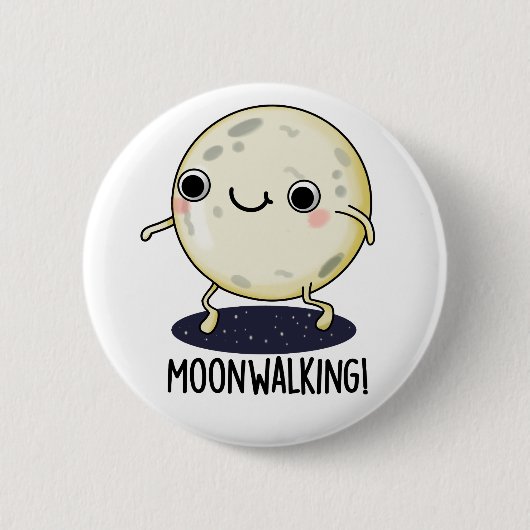 Moon Walking Funny Dance Pub Button (Vorderseite)