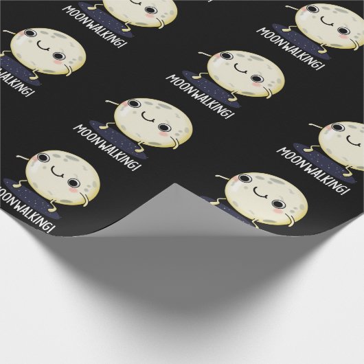 Moon Walking Funny Dance Pub Dark BG Geschenkpapier (Ecke)