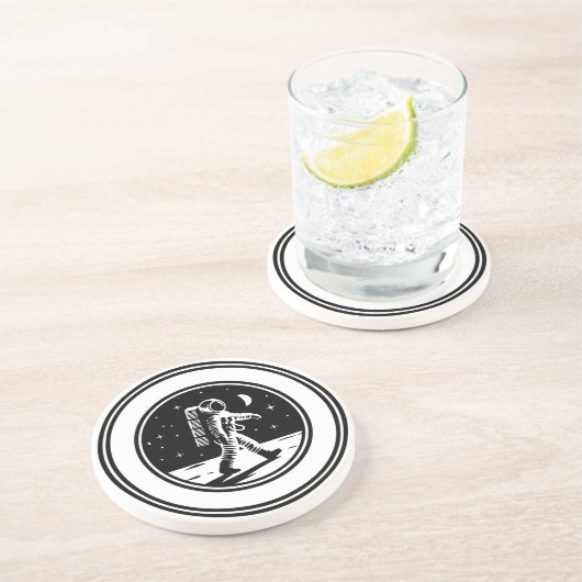 Moon Walking Getränkeuntersetzer (Seite)