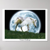 "MOON WALKING" Pegasus Art Poster (Vorne)