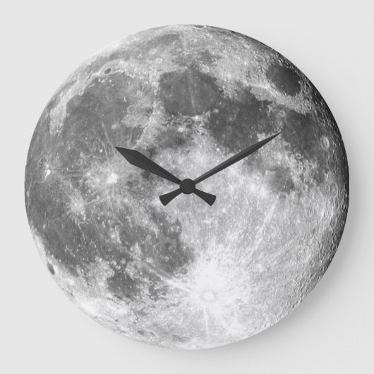 Moon Wall Clock Große Wanduhr (Vorderseite)