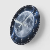 Moon Wall Clock — Space-Inspired Design Runde Wanduhr (Winkel)