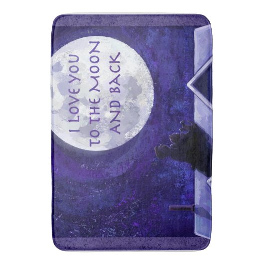 Moon Watch Art Badematte (Vorderseite Vertikal)