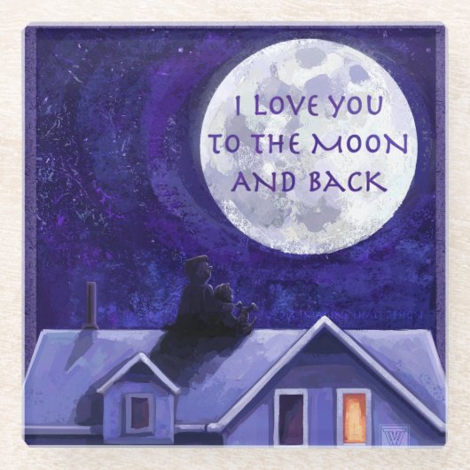 Moon Watch Art Glasuntersetzer (Vorderseite)