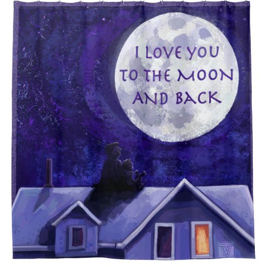 Moon Watch Duschvorhang (Vorderseite)