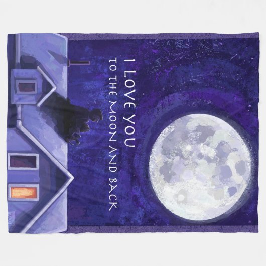 Moon Watch Fleecedecke (Vorderseite (Horizontal))