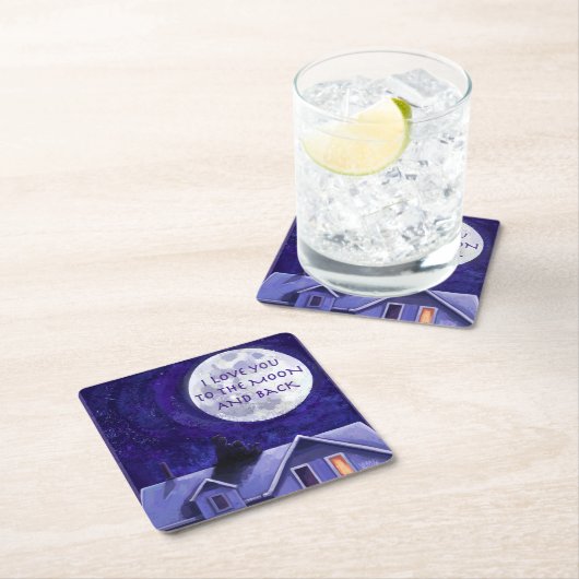 Moon Watch Rechteckiger Pappuntersetzer (Vor Ort)