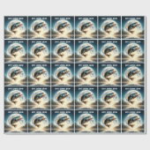 Moon Water & Bass Leaping Geschenkpapier (Flach)