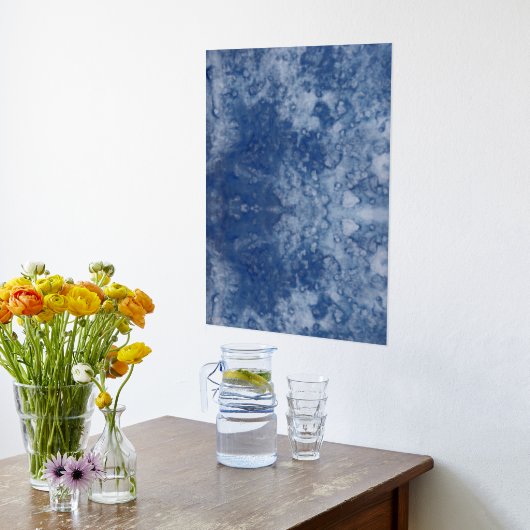 Moon Water Silver Foil Print Foliendrucke (Ablage(Küche))