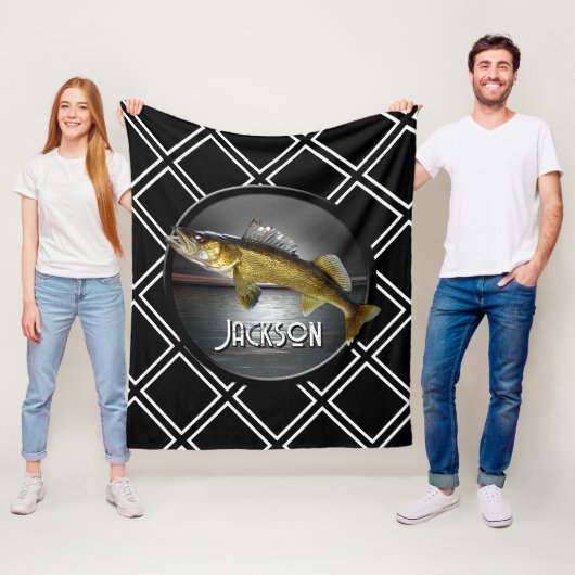 Moon Water & Walleye Pike Fleece Blanket (Beispiel)