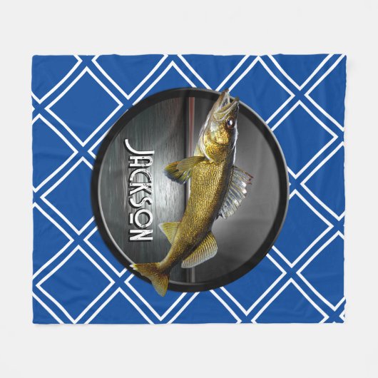 Moon Water & Walleye Pike Fleecedecke (Vorderseite (Horizontal))