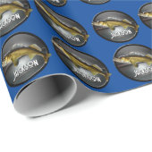 Moon Water & Walleye Pike Geschenkpapier (Rolleneckpunkt)