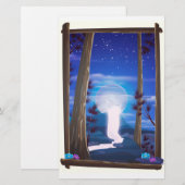 Moon Waterfall Briefpapier (Vorne/Hinten)