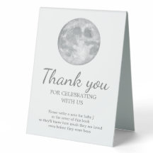 Moon Welcome / Vielen Dank Gästebuchunterschrift