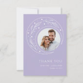 Moon Whimsical Wedding Dankeskarte (Vorderseite)