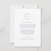 Moon Whimsical Wedding Dankeskarte (Rückseite)