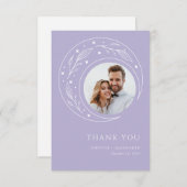 Moon Whimsical Wedding Dankeskarte (Vorne/Hinten)