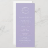 Moon Whimsical Wedding Programm (Vorne/Hinten)