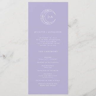 Moon Whimsical Wedding Programm