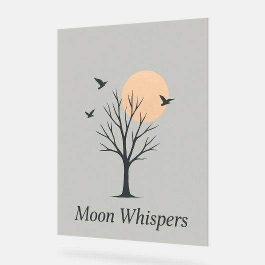 Moon Whispers - Serene Night Birds Poster (Winkel)