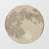 Moon Window Decal  Fensteraufkleber (Blatt)