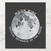 Moon Wine Personalisiert Weinetikett (Einzelnes Label)