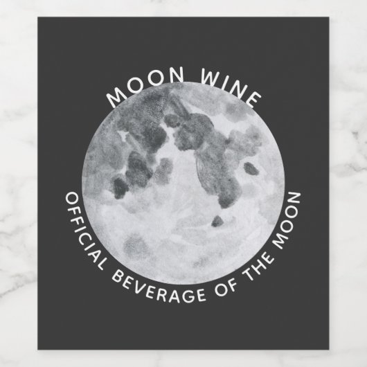 Moon Wine Personalisiert Weinetikett (Einzelnes Label)