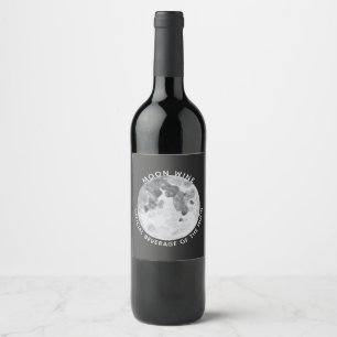 Moon Wine Personalisiert Weinetikett