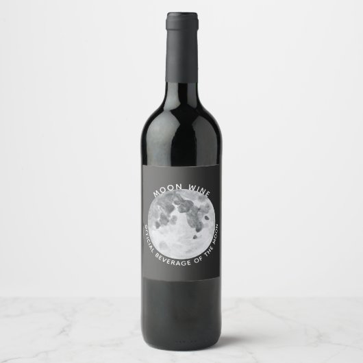 Moon Wine Personalisiert Weinetikett (Vorderseite)