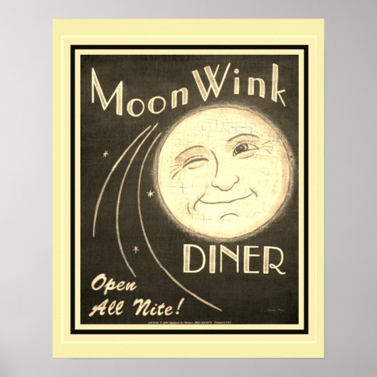 Moon Wink Diner 16 x 20 Poster (Vorne)
