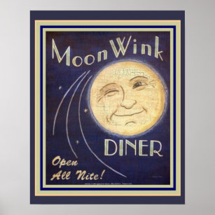 Moon Wink Diner 16 x 20 Poster