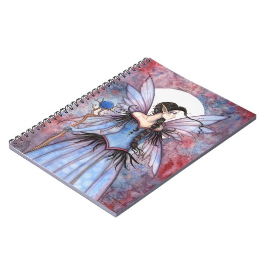 Moon Winter Fantasy Fairy Art Notizblock (Linke Seite)