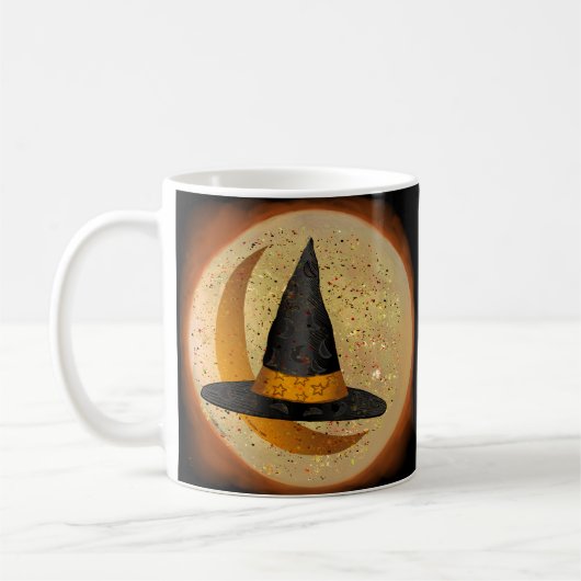 Moon Witch Hat benutzerdefinierte Tasse (Links)
