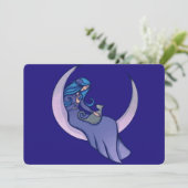 Moon Witch MoonChild Pagan Einladung (Stehend Vorderseite)