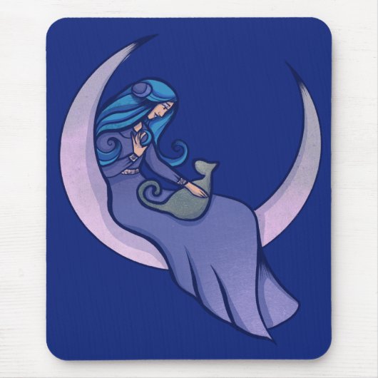 Moon Witch MoonChild Pagan Wicca Kunst, Dichtung u Mousepad (Vorne)