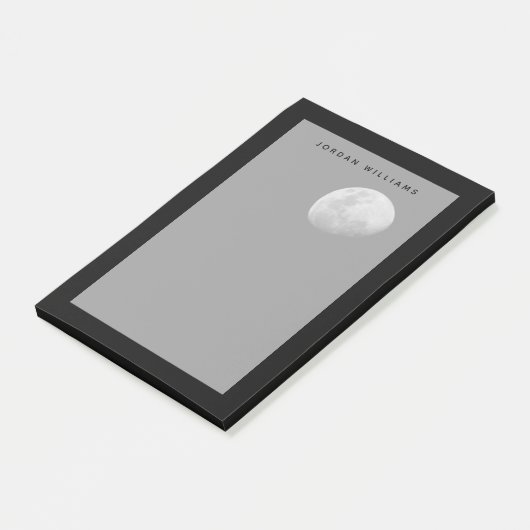 Moon with Black Sky Zambia Post-it Klebezettel (angewinkelt)