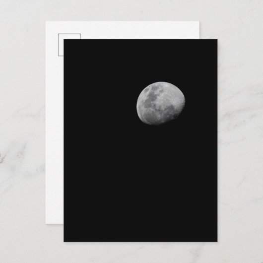 Moon with Black Sky Zambia Postkarte (Vorne/Hinten)