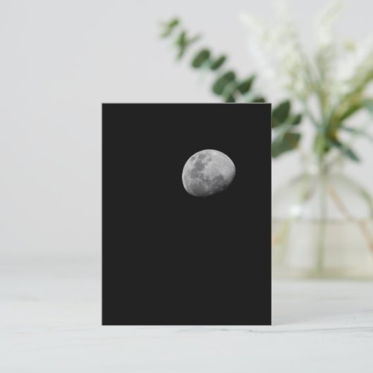 Moon with Black Sky Zambia Postkarte (Stehend Vorderseite)