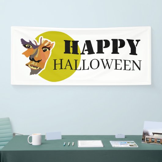 Moon Wolf, glückliches Halloween Banner (Messe)