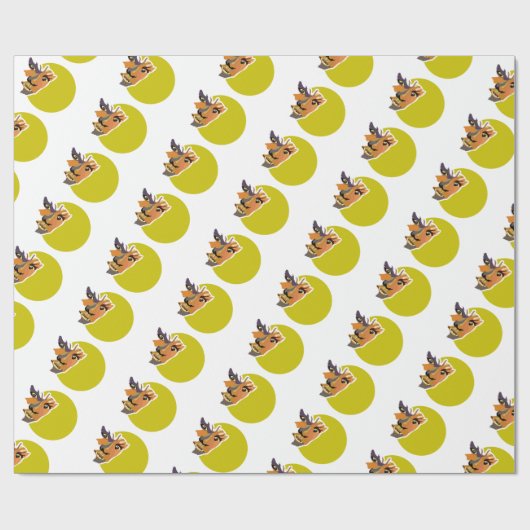 Moon Wolf, Halloween-Party Geschenkpapier (Flach)