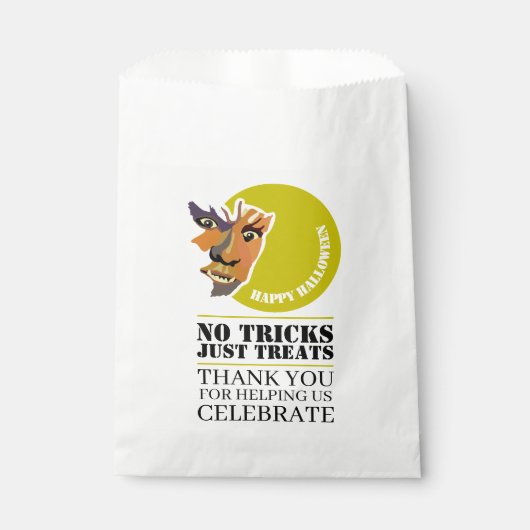 Moon Wolf, Halloween-Party Geschenktütchen (Vorderseite)