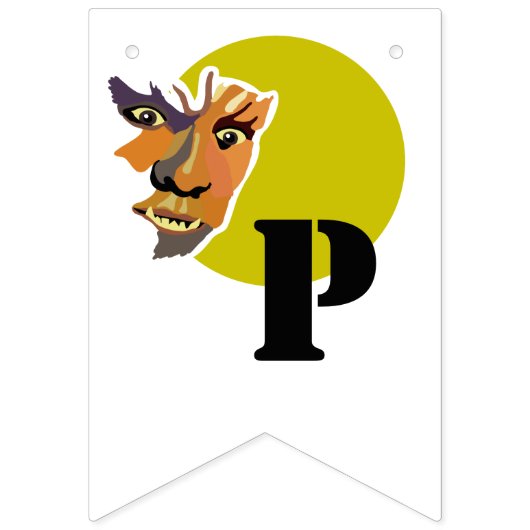 Moon Wolf, Halloween Wimpelkette (Zweite Fahne)