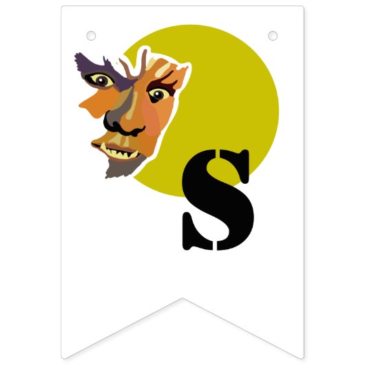 Moon Wolf, Halloween Wimpelkette (Erste Fahne)