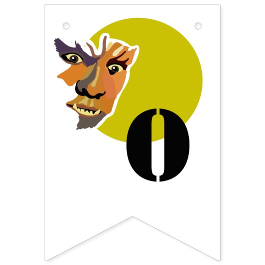 Moon Wolf, Halloween Wimpelkette (Dritte Fahne)